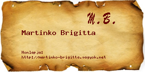 Martinko Brigitta névjegykártya